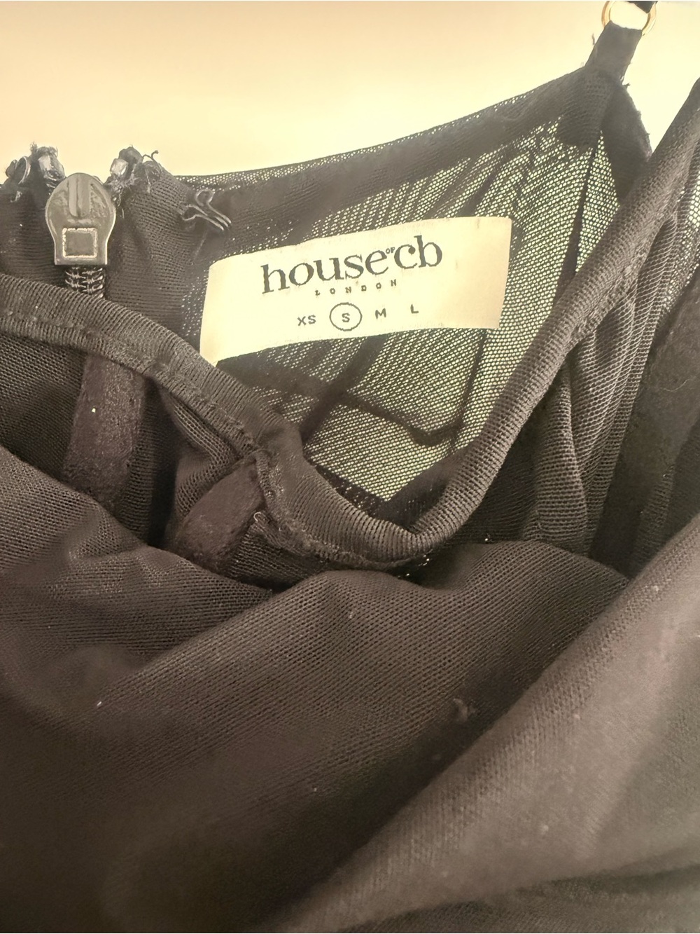 House of CB Black Mesh Ruched Dress - Picture 5 of 7